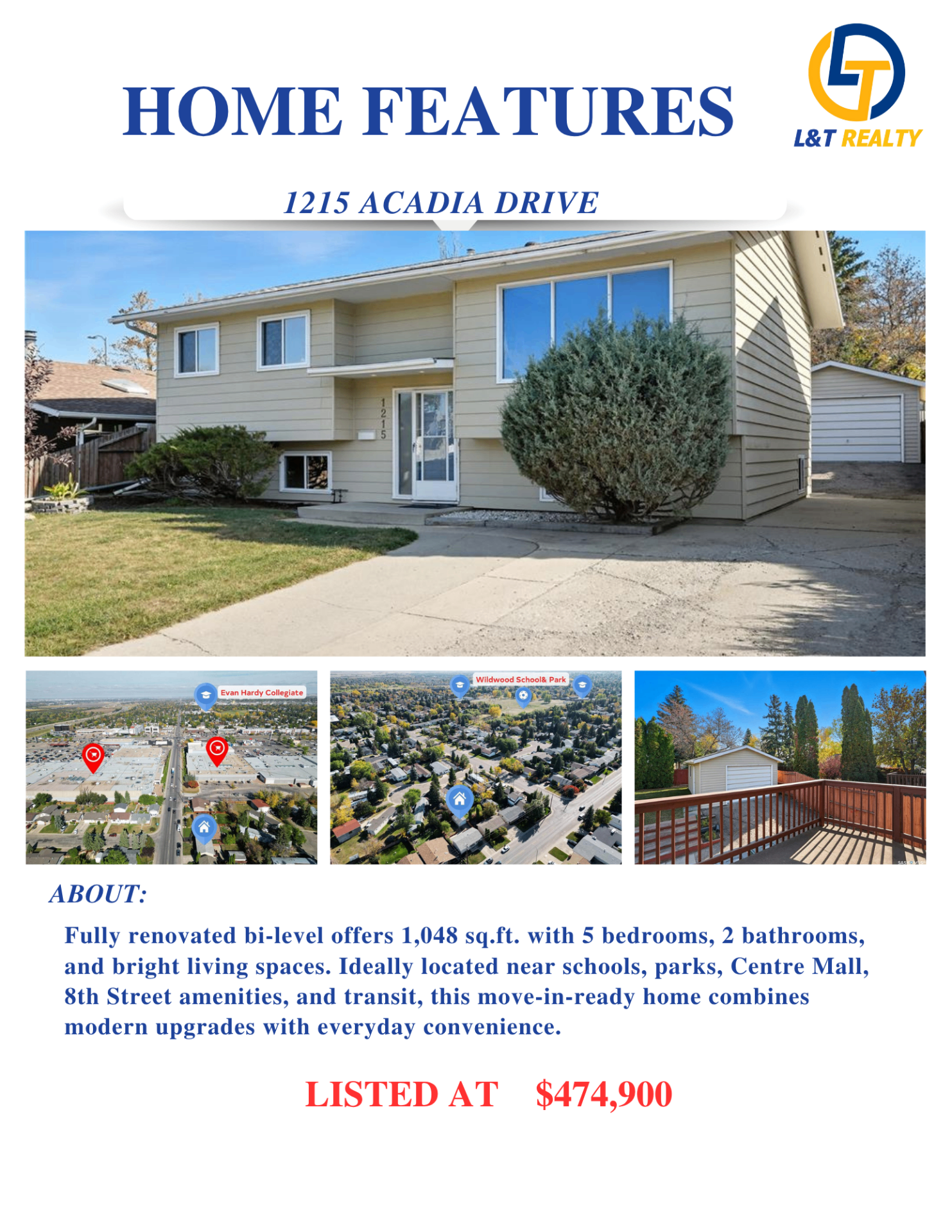 Public Open House 10/04周六1-3PM, 近8街翻新独栋 1215 Acadia Drive——林与唐地产